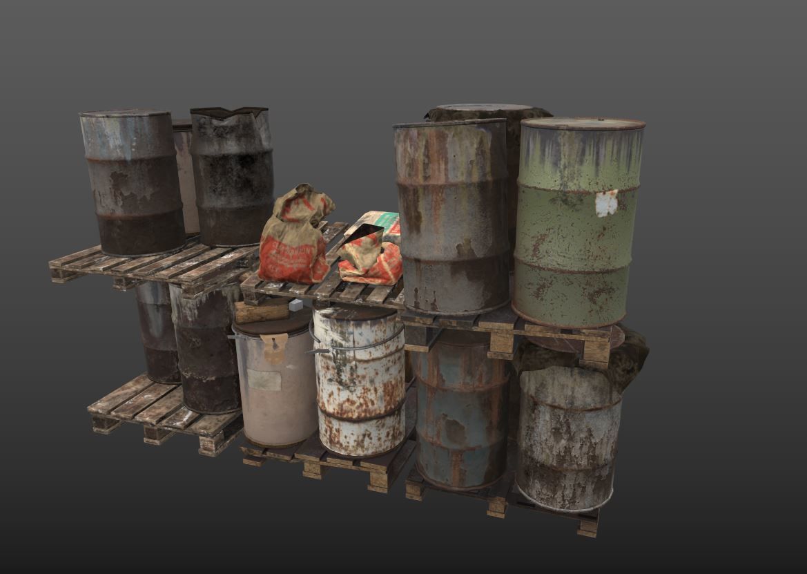 Barrel Stack 3D model_10