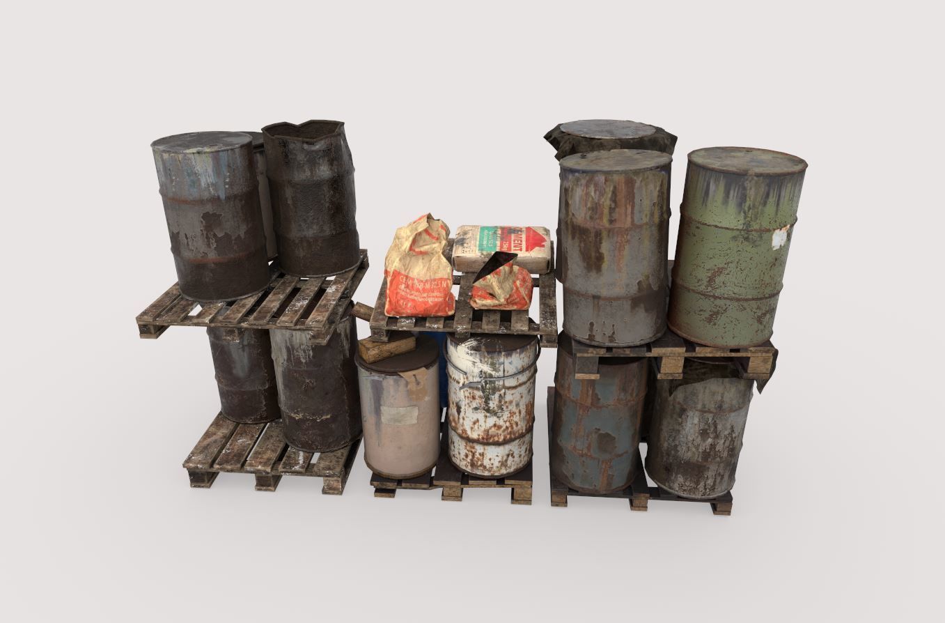 Barrel Stack 3D model_1