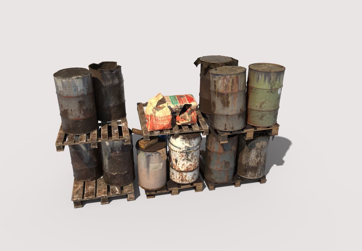 Barrel Stack 3D model_4