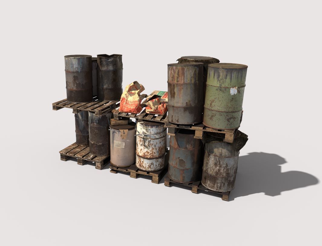 Barrel Stack 3D model_5