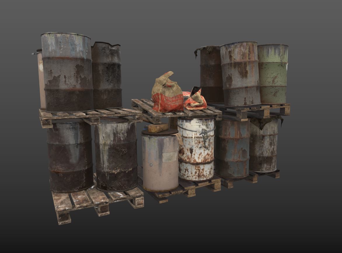 Barrel Stack 3D model_9