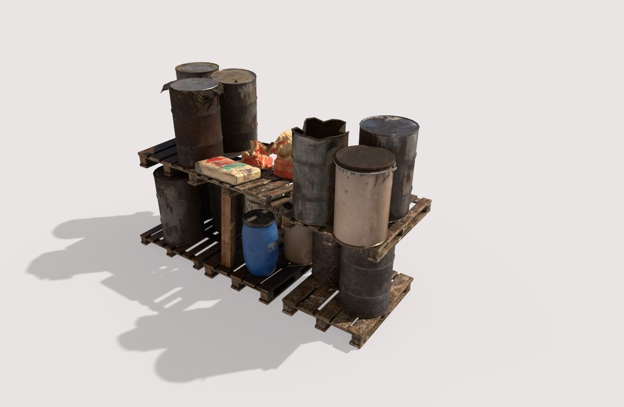 Barrel Stack 3D model_6