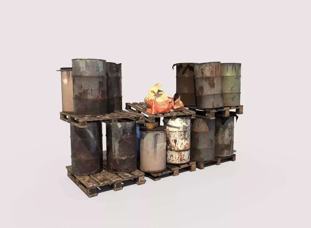 Barrel Stack 3D model_0