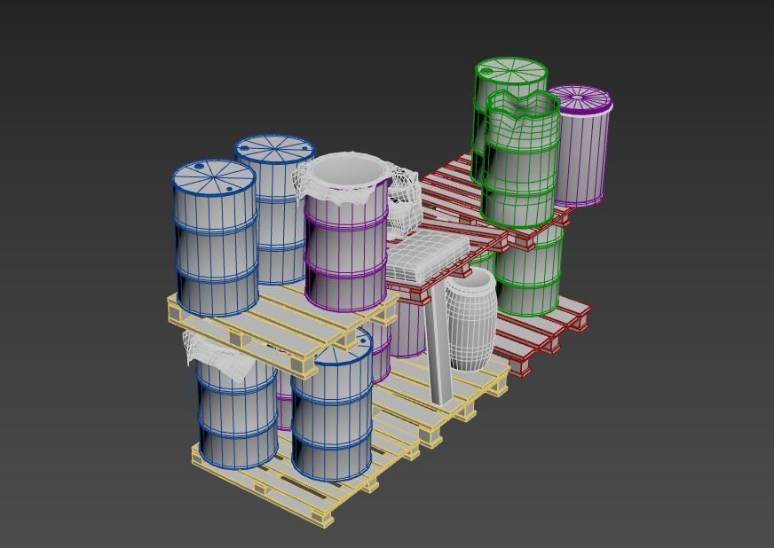 Barrel Stack 3D model_13
