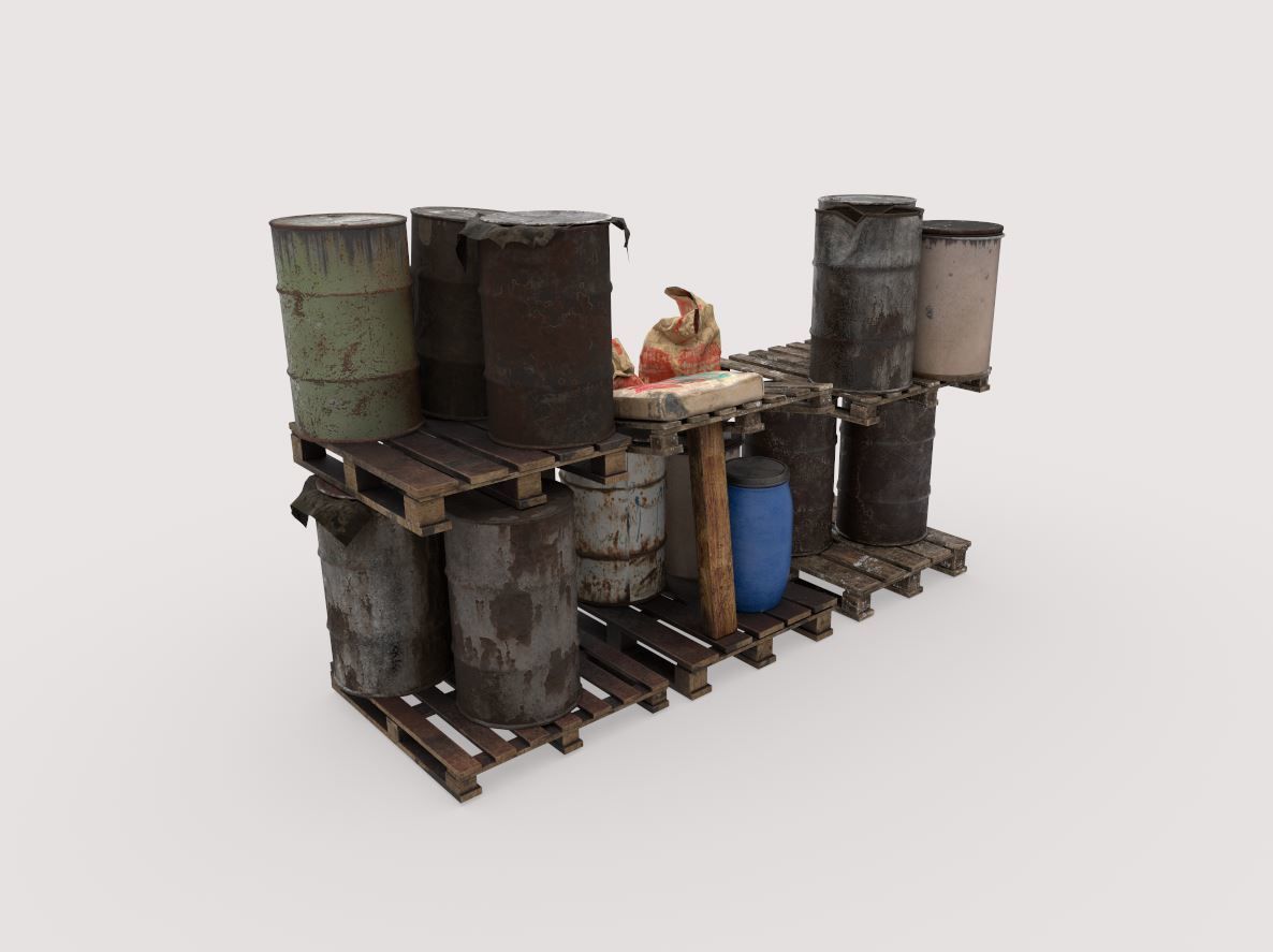 Barrel Stack 3D model_7