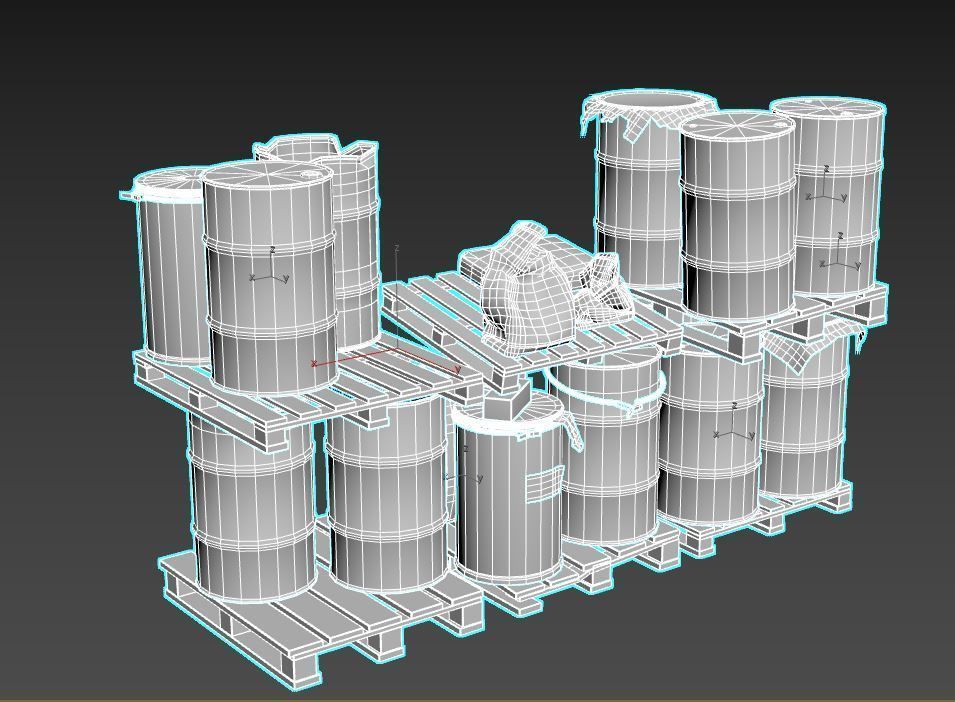 Barrel Stack 3D model_11