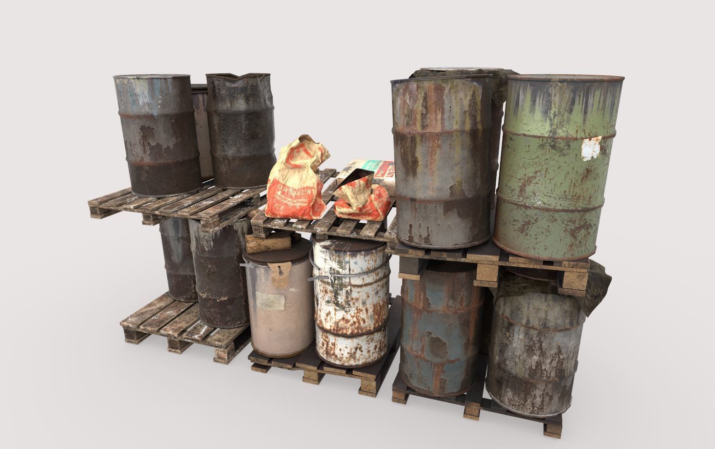 Barrel Stack 3D model_2