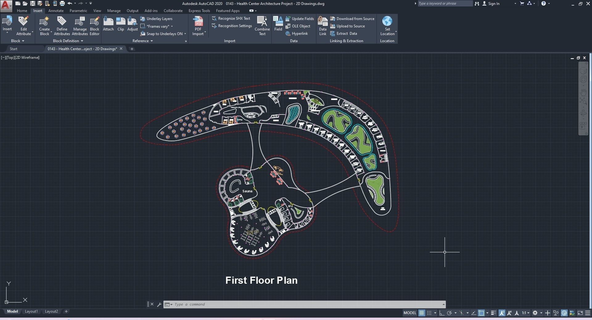 0143 - Health Center Architecture Project - 2D Drawings-3D Files 3D model_36
