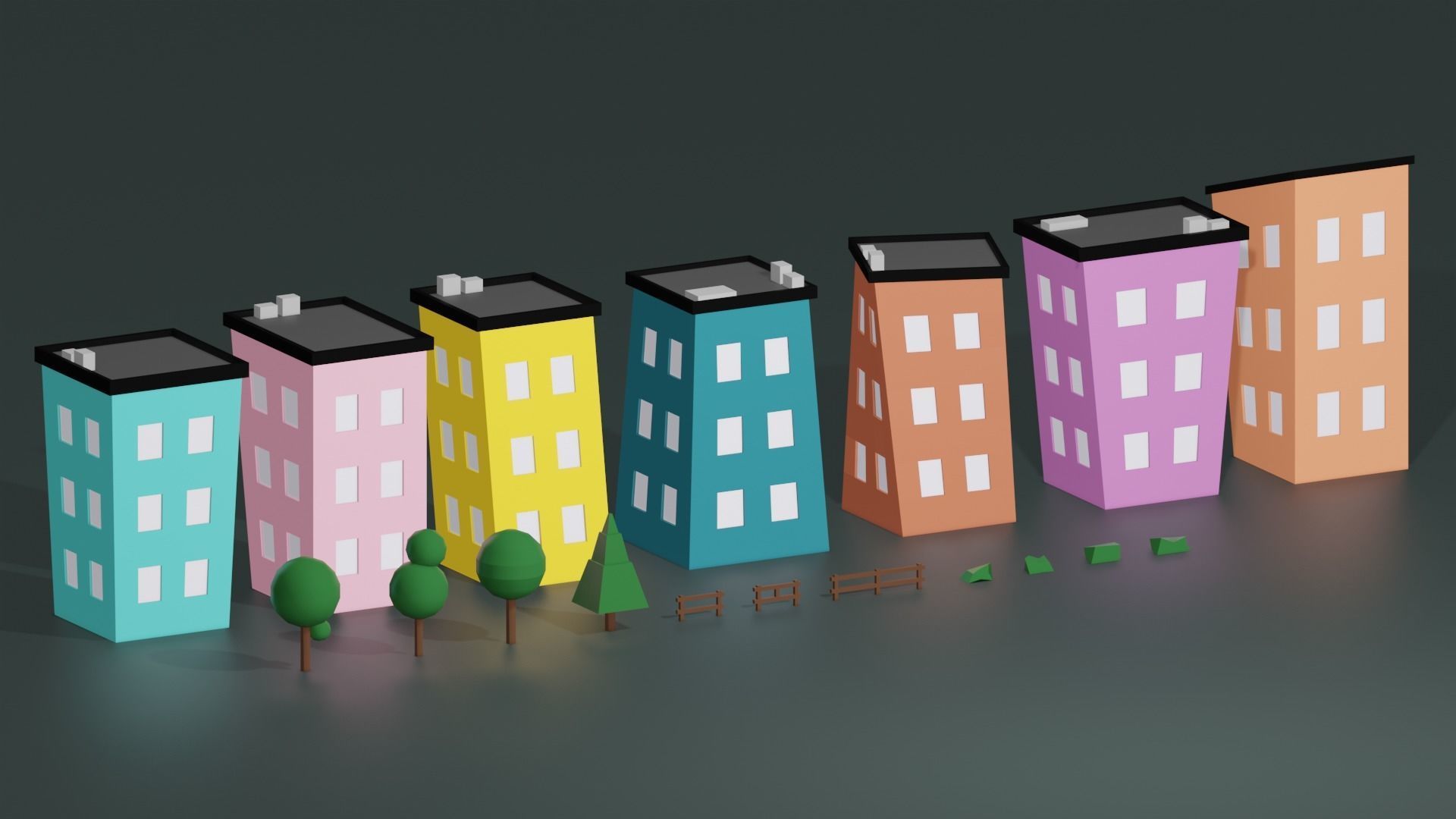 3d Model Low Poly Buildings Low Poly Vr Ar Low Poly Cgtrader