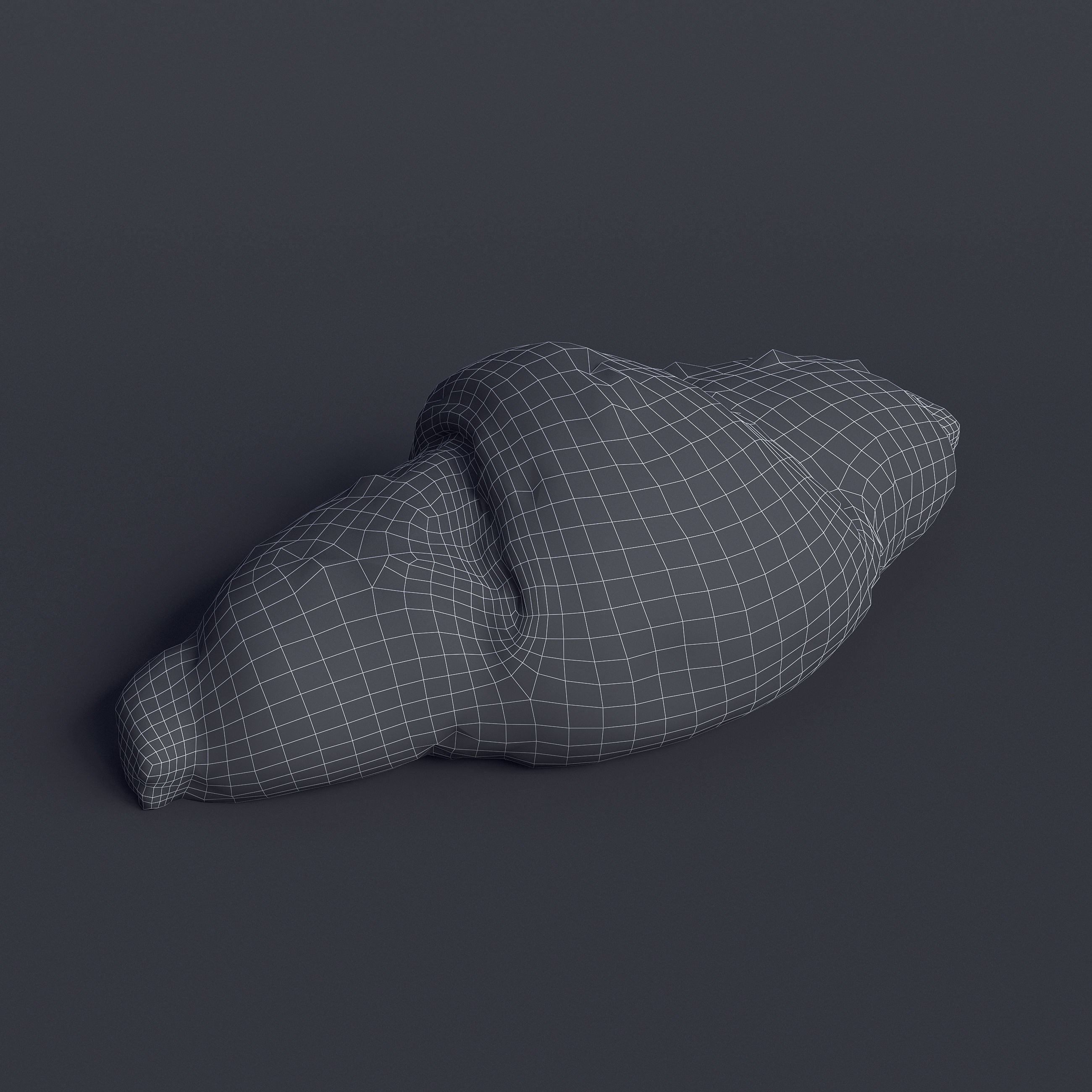 Croissant 3D model_7