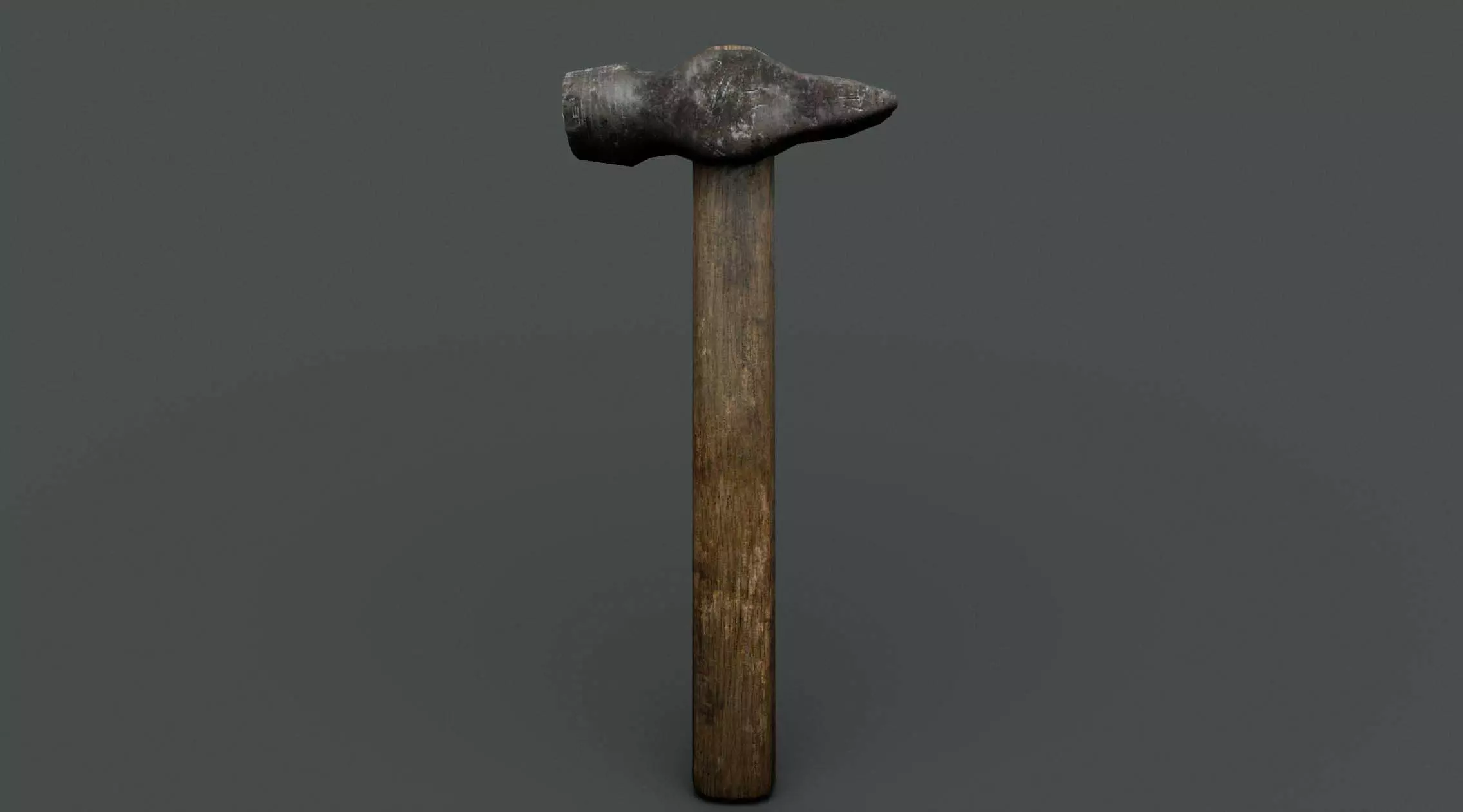 Old hammer Low-poly 3D model_0