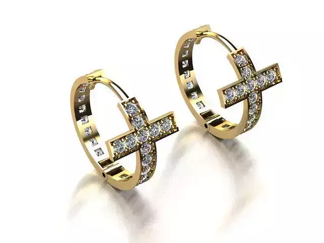 earrings croos in size 15