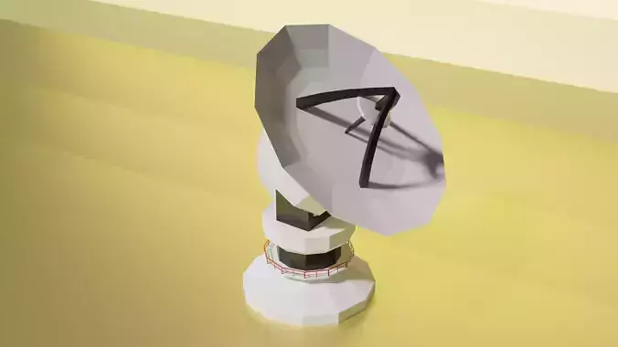 Low Poly Satellite Dish