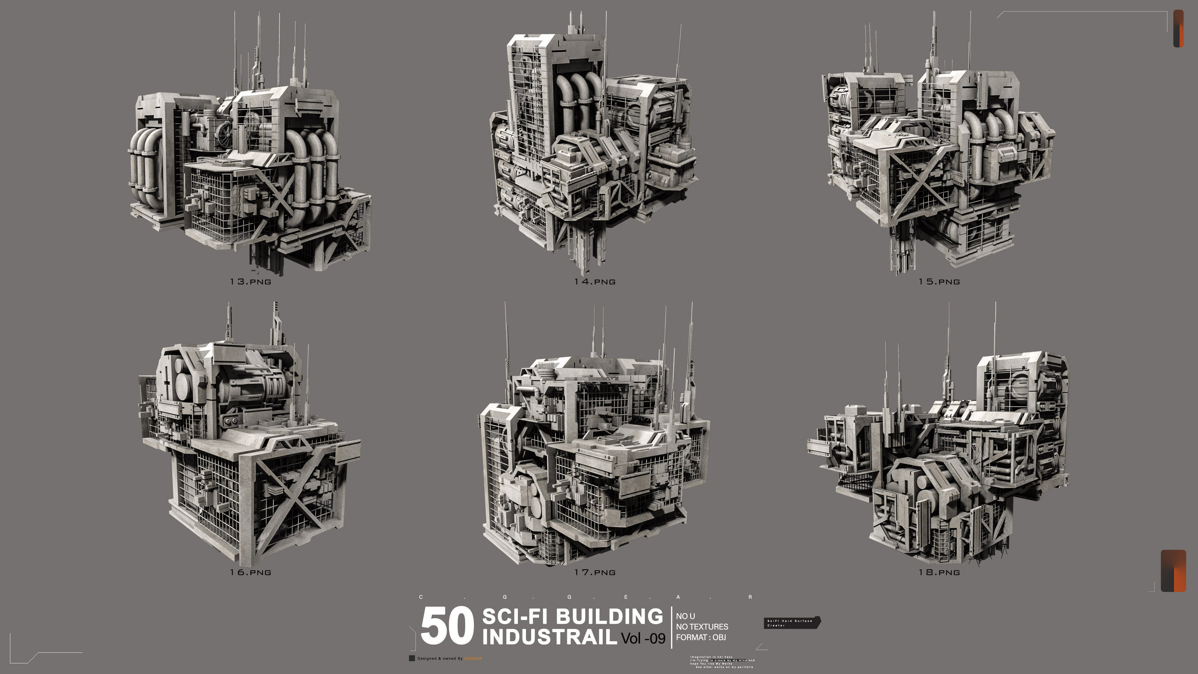 50 Sci-Fi Industrial Building Vol 09 3D model_3