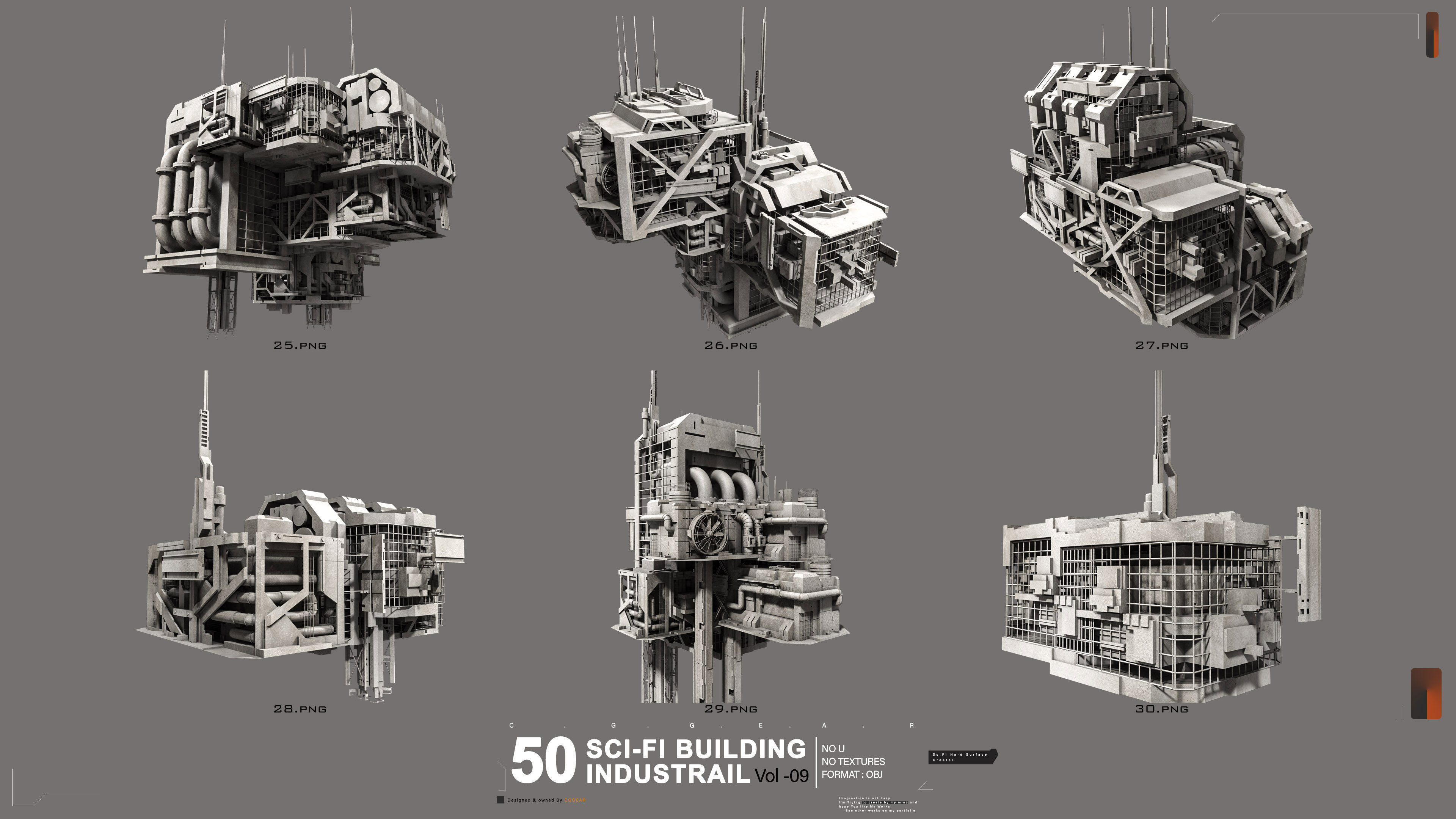 50 Sci-Fi Industrial Building Vol 09 3D model_5