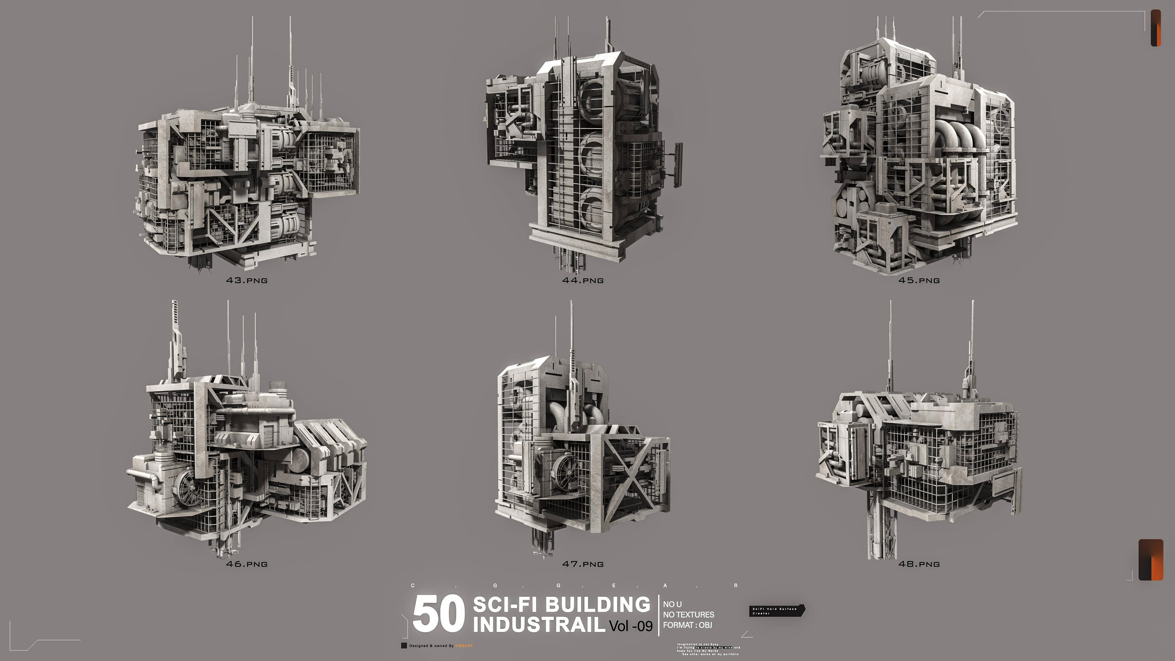 50 Sci-Fi Industrial Building Vol 09 3D model_8