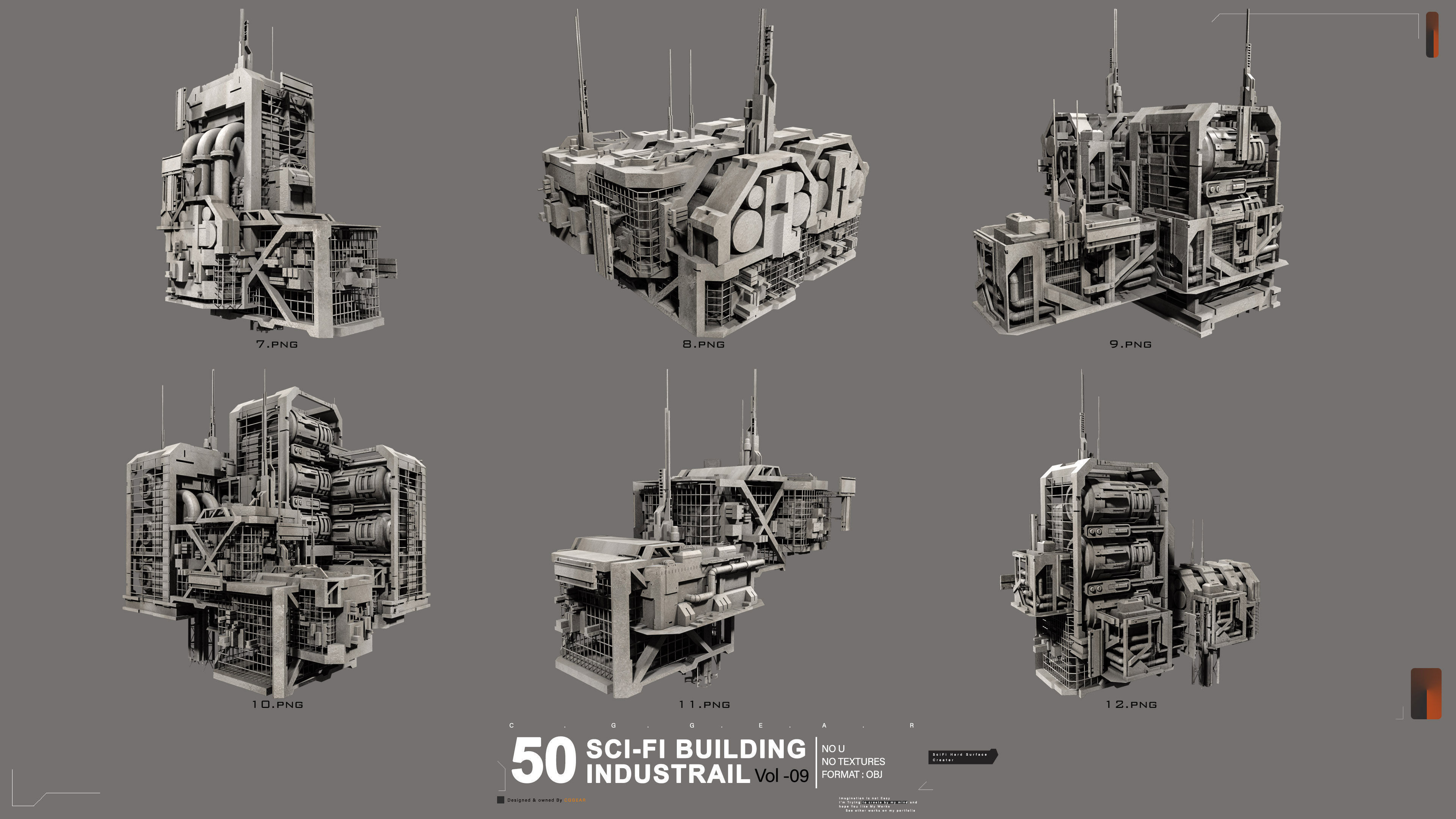 50 Sci-Fi Industrial Building Vol 09 3D model_2