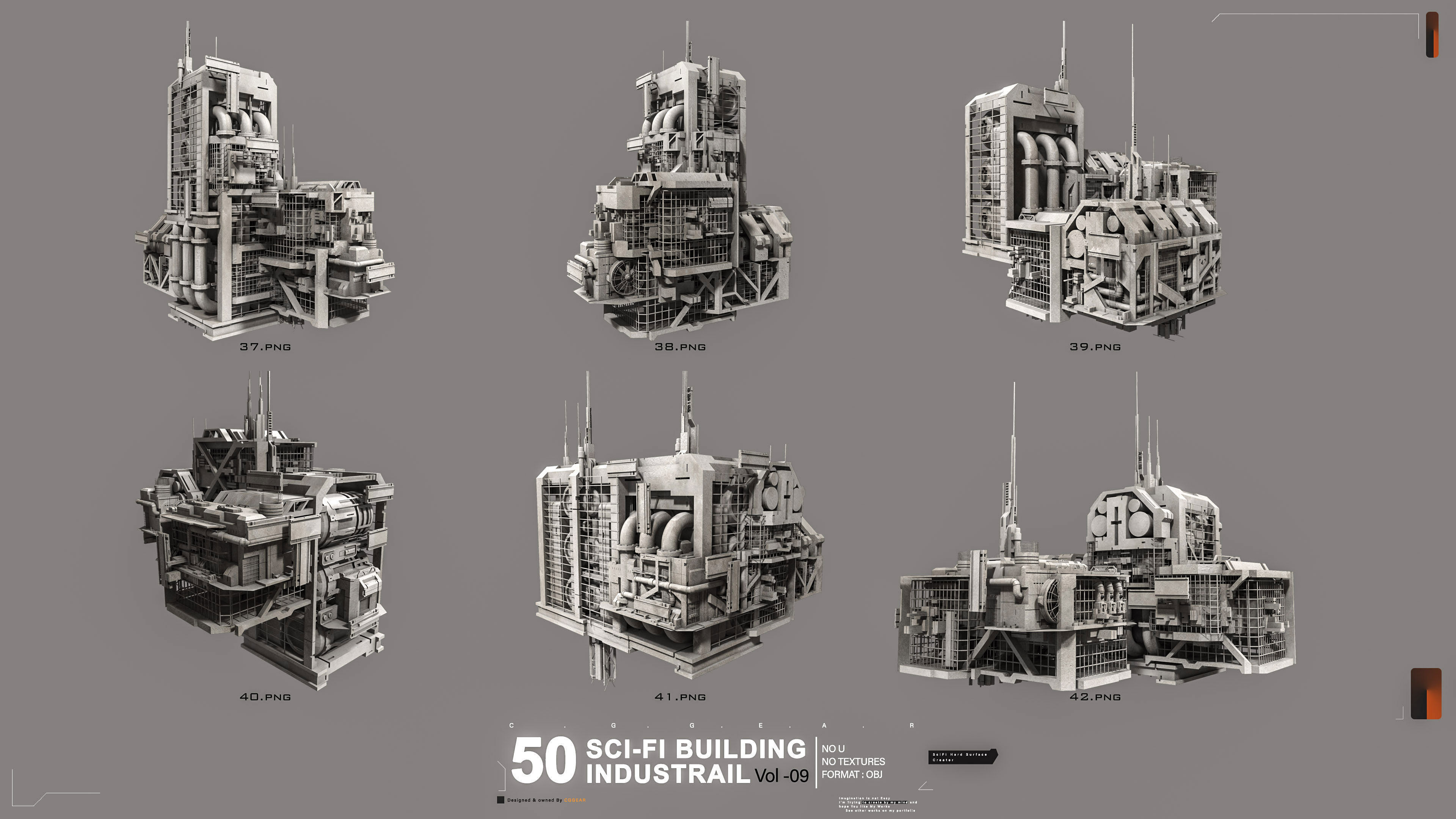 50 Sci-Fi Industrial Building Vol 09 3D model_7