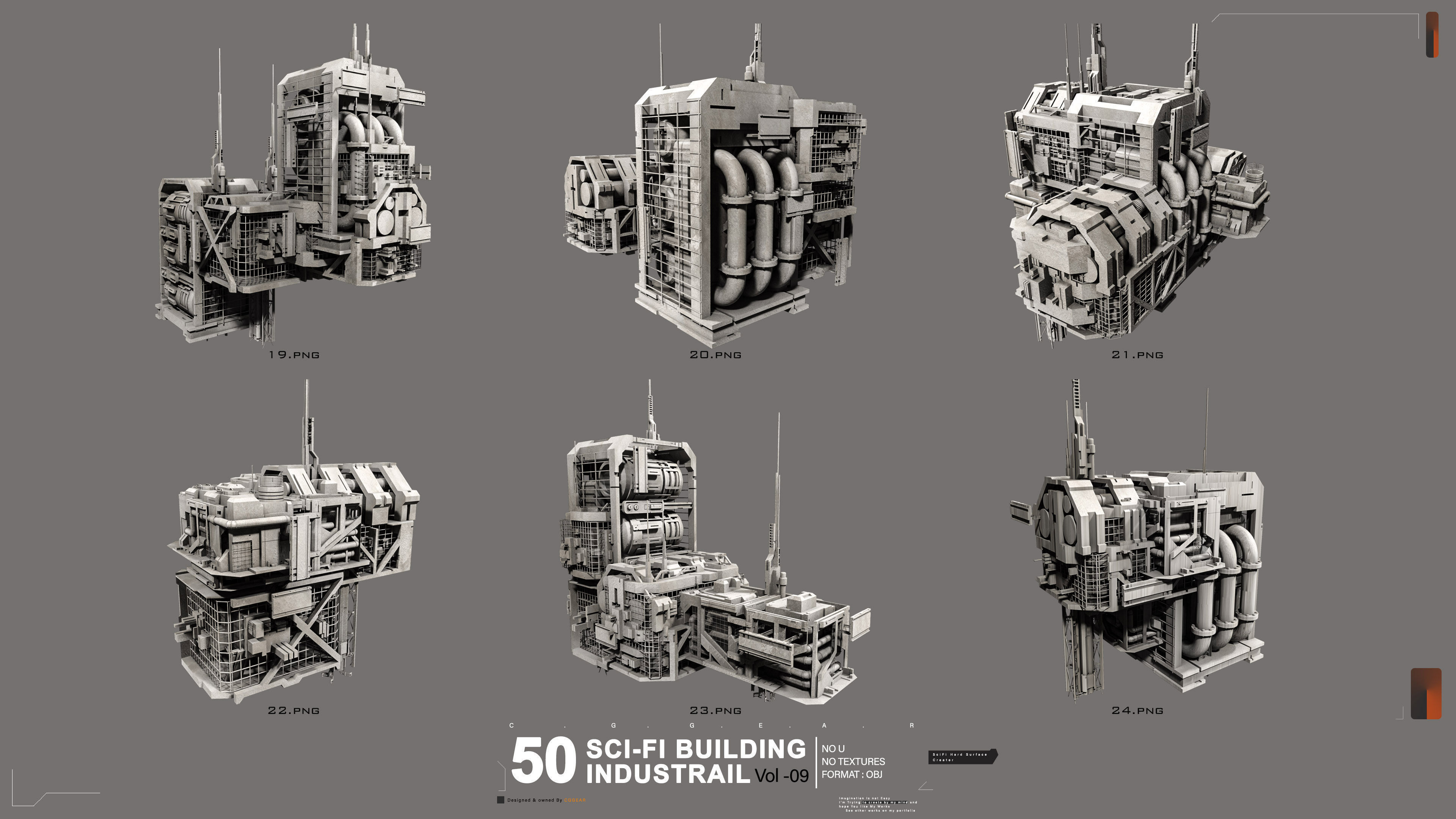 50 Sci-Fi Industrial Building Vol 09 3D model_4