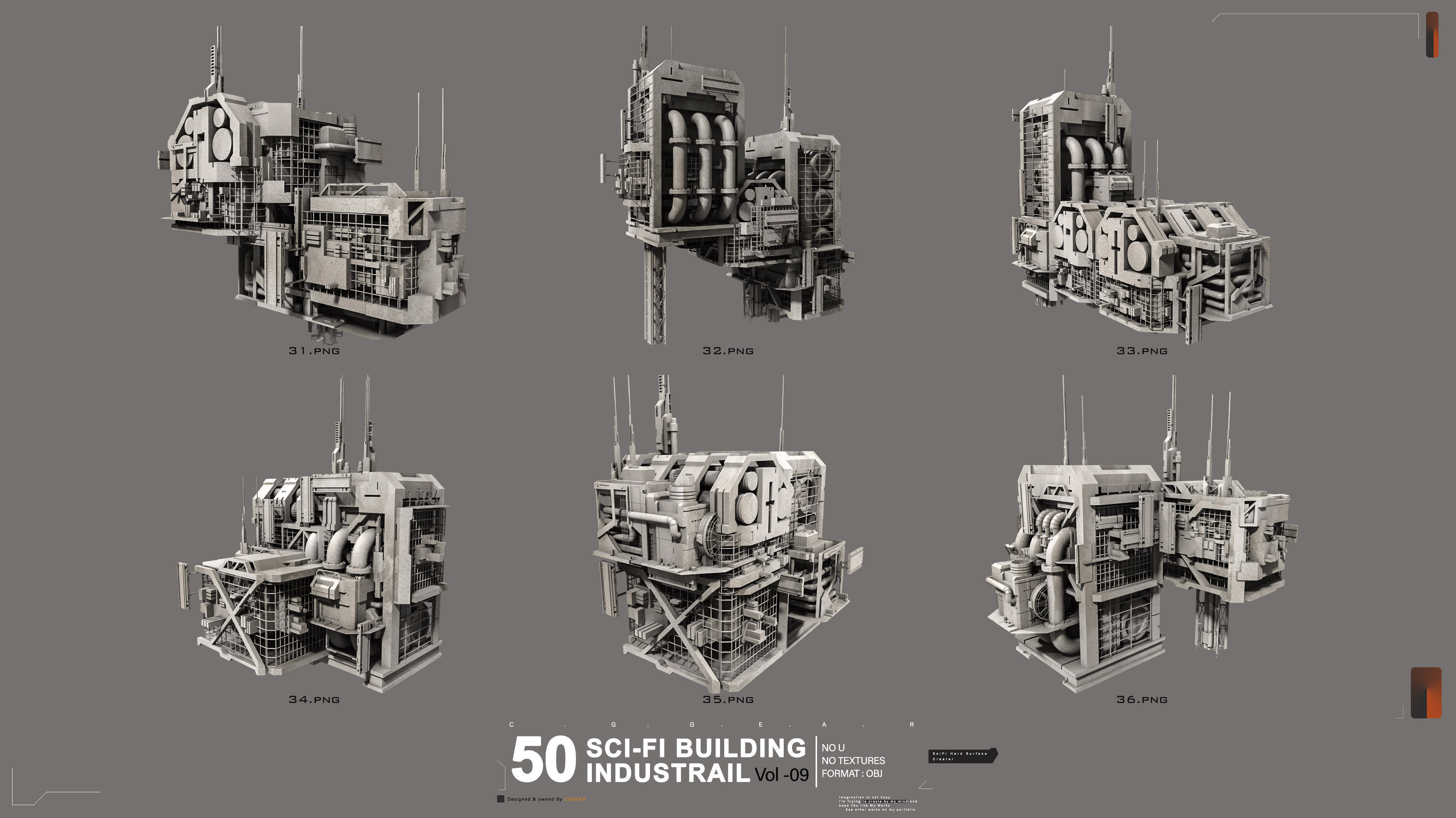 50 Sci-Fi Industrial Building Vol 09 3D model_6