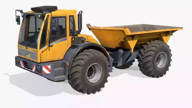 Rigged Dumper Truck Low-poly 3D model