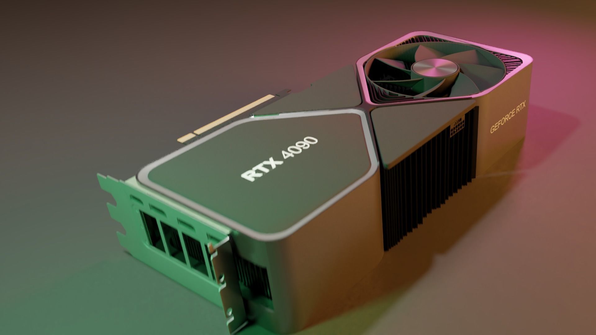 A Nvidia Geforce RTX 4090 3D Model  Free low-poly 3D model_1