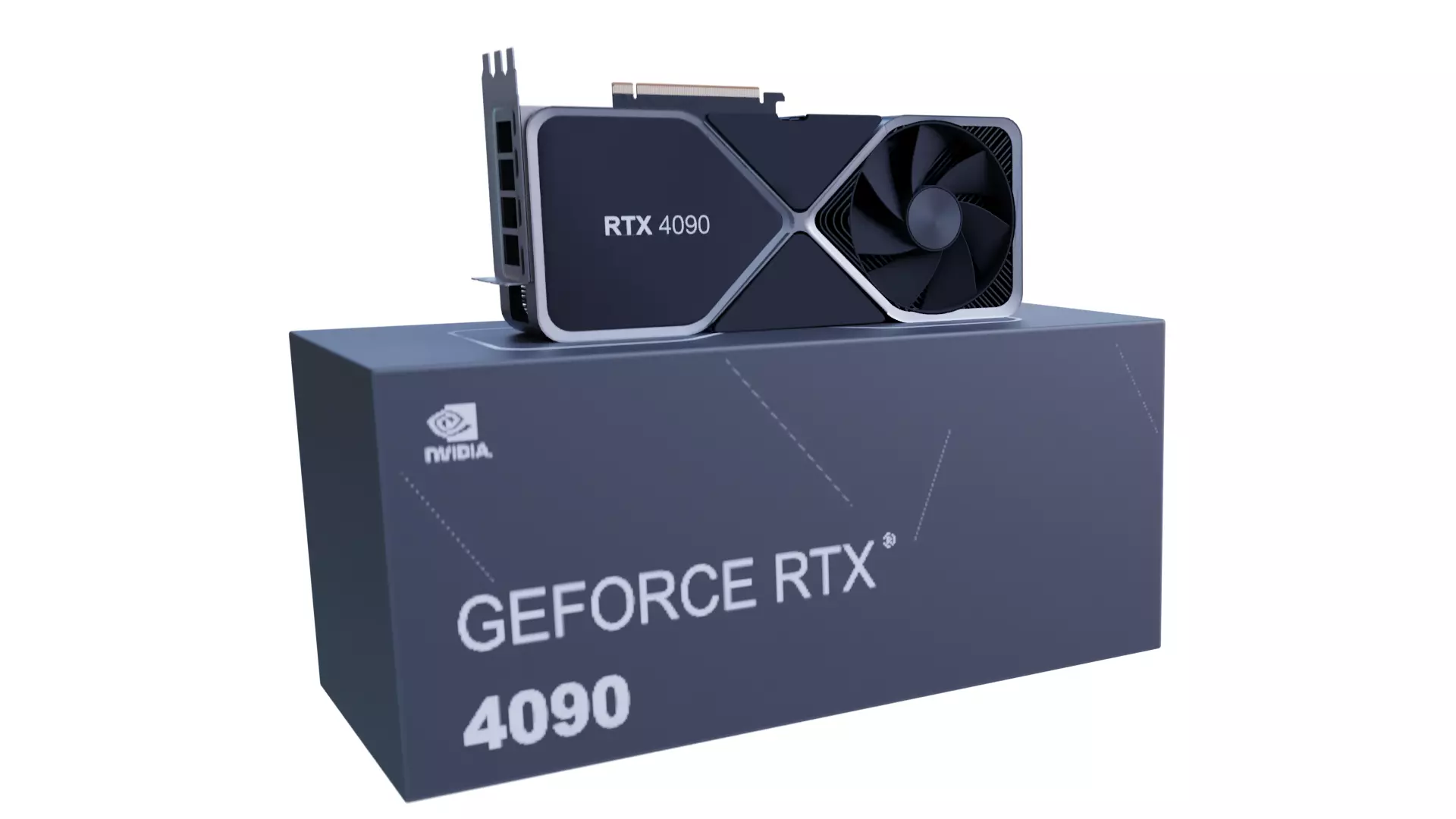 A Nvidia Geforce RTX 4090 3D Model  Free low-poly 3D model_0