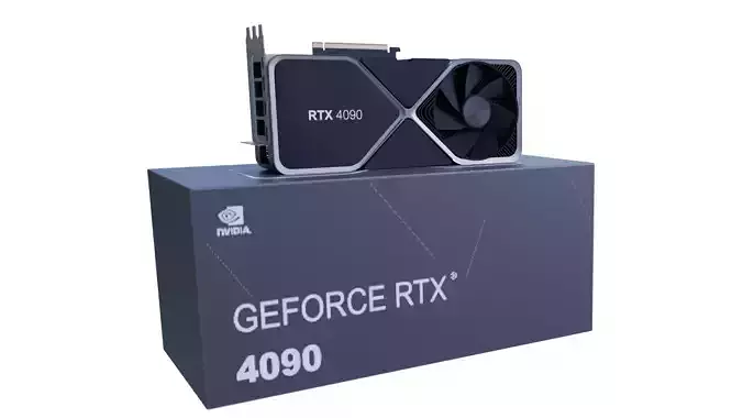 A Nvidia Geforce RTX 4090 3D Model  Free low-poly 3D model