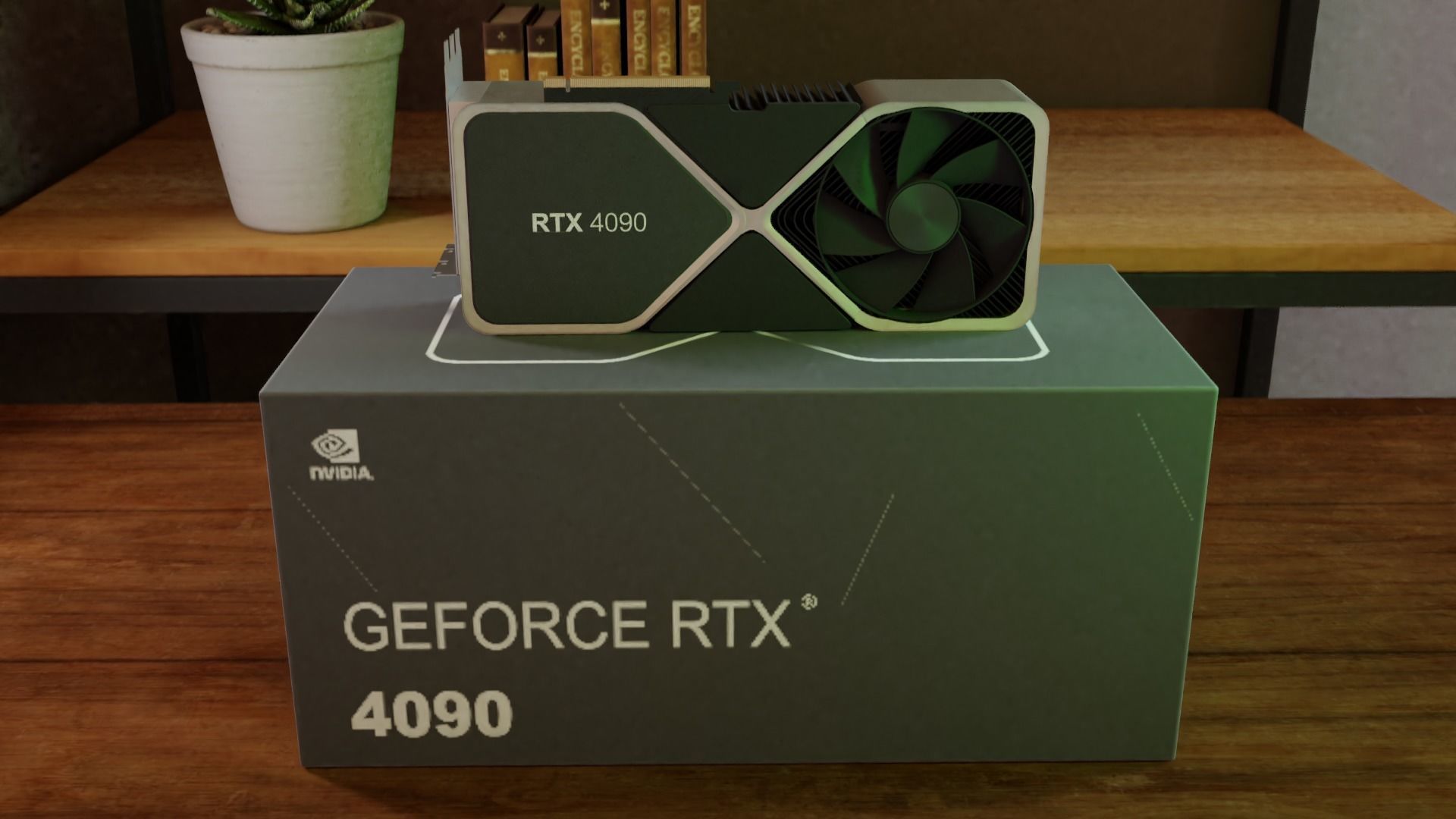 A Nvidia Geforce RTX 4090 3D Model  Free low-poly 3D model_3