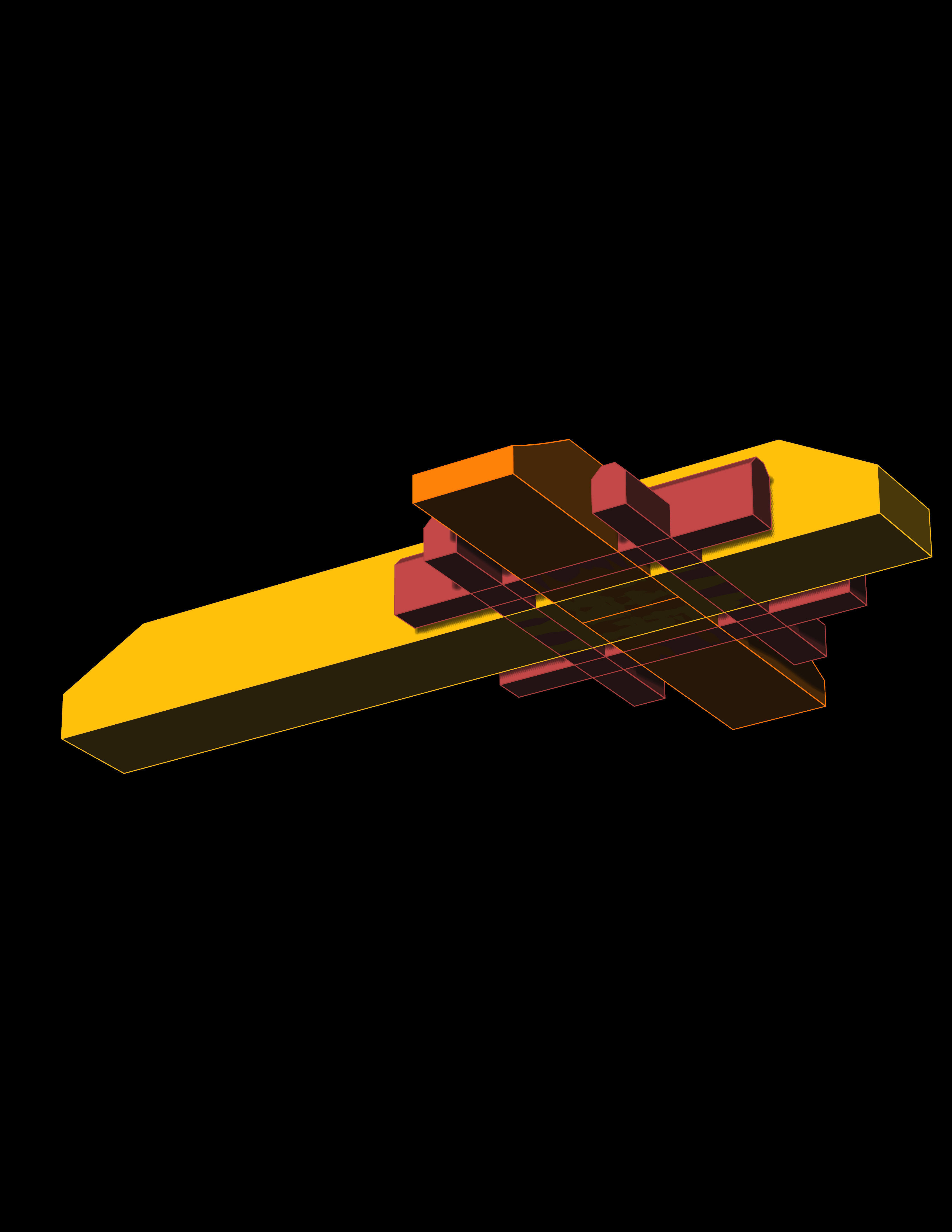 CHRISTIAN CROSS NECKLACE WITH GOLD INSERTS Free 3D print model_9