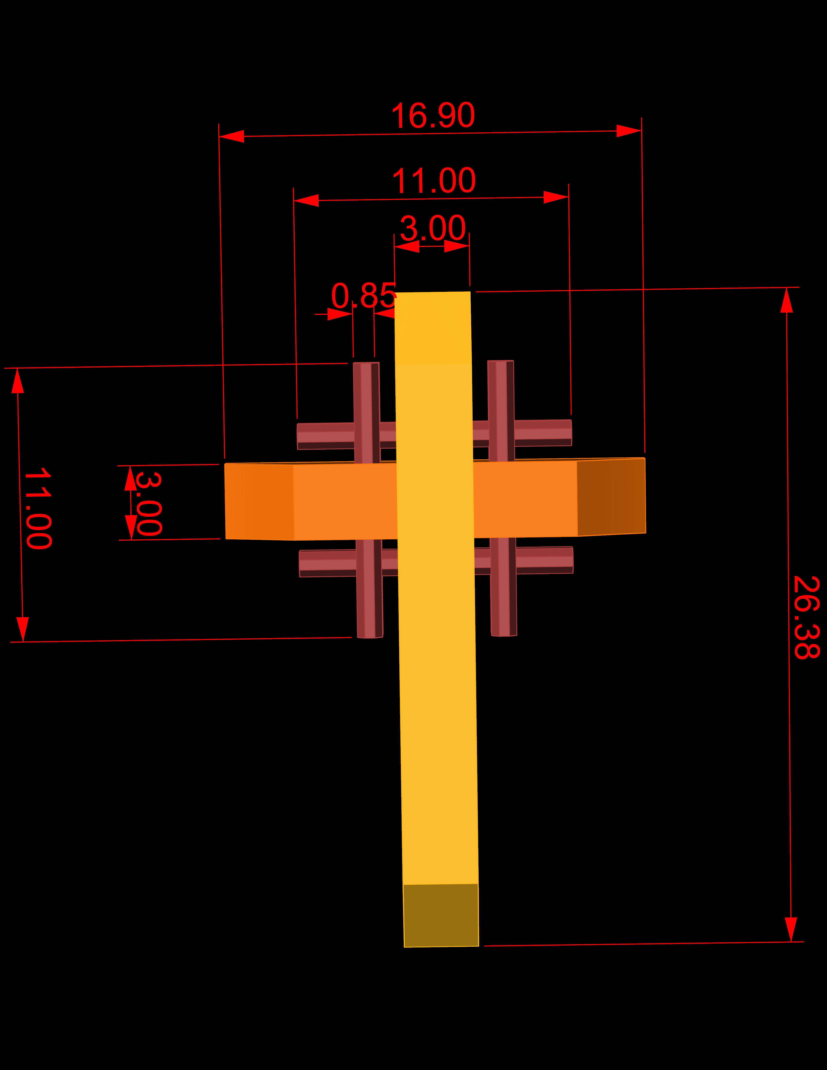 CHRISTIAN CROSS NECKLACE WITH GOLD INSERTS Free 3D print model_10