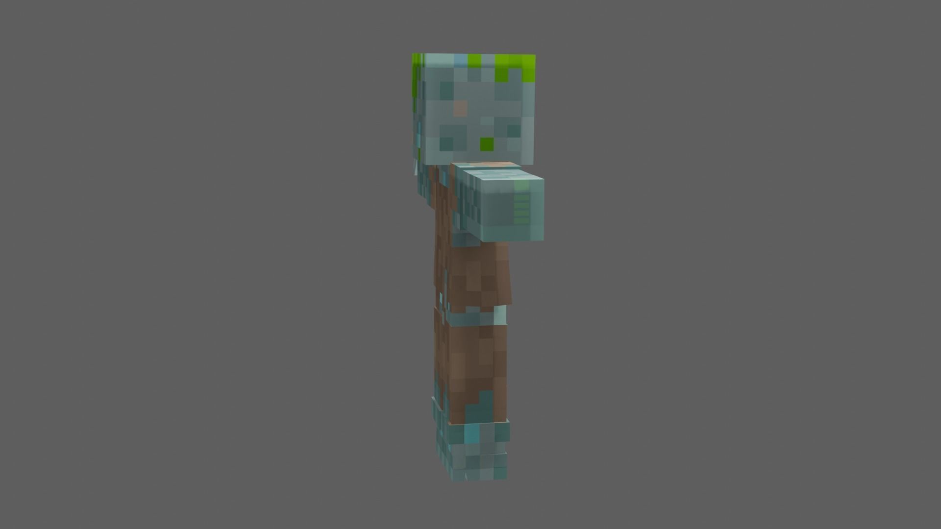Minecraft Drowned Low-poly 3D model_11