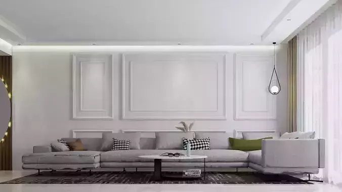 living room design sketchup model  3D model