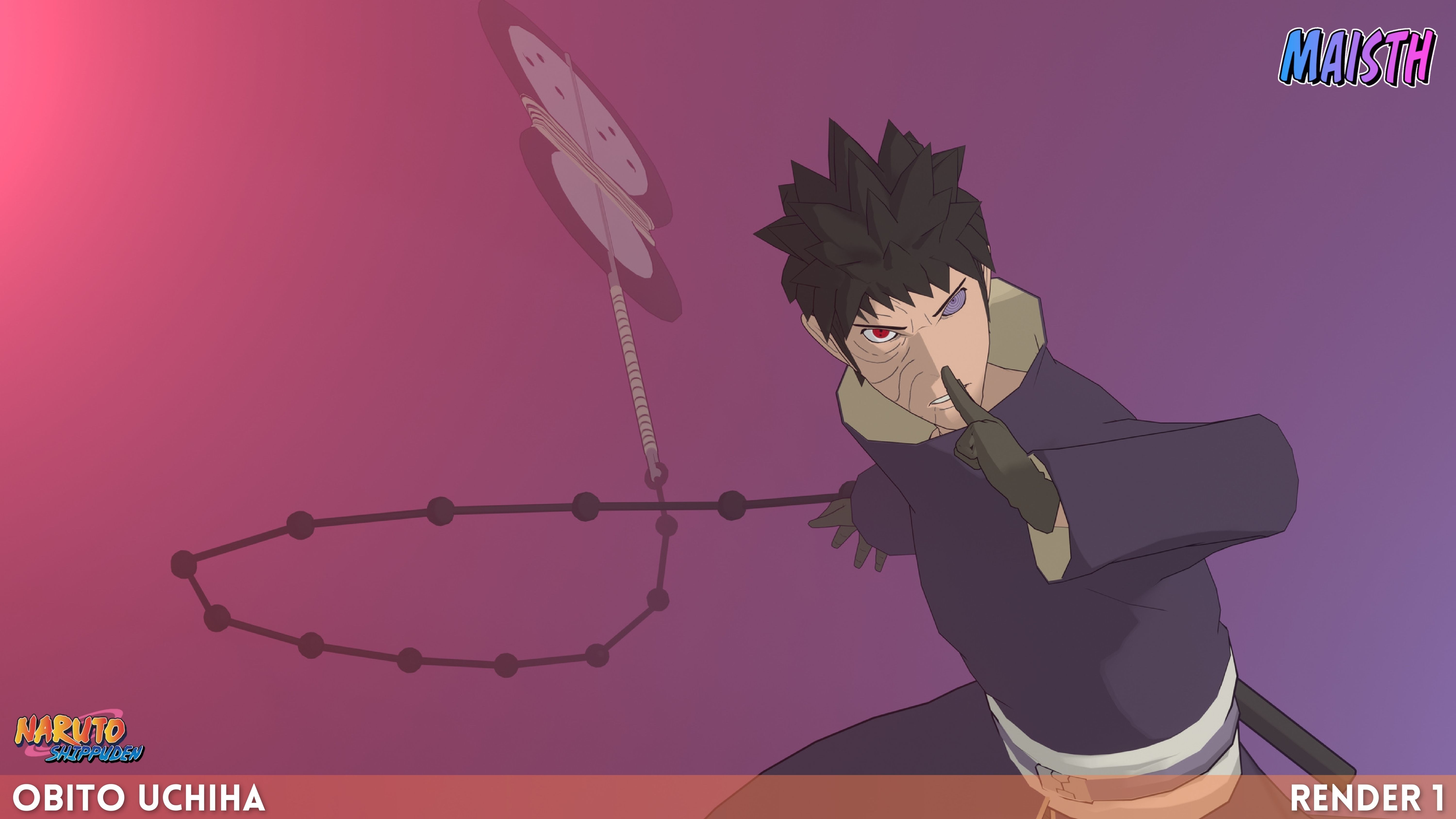 Obito Uchiha - Naruto Shippuden 3D model_11