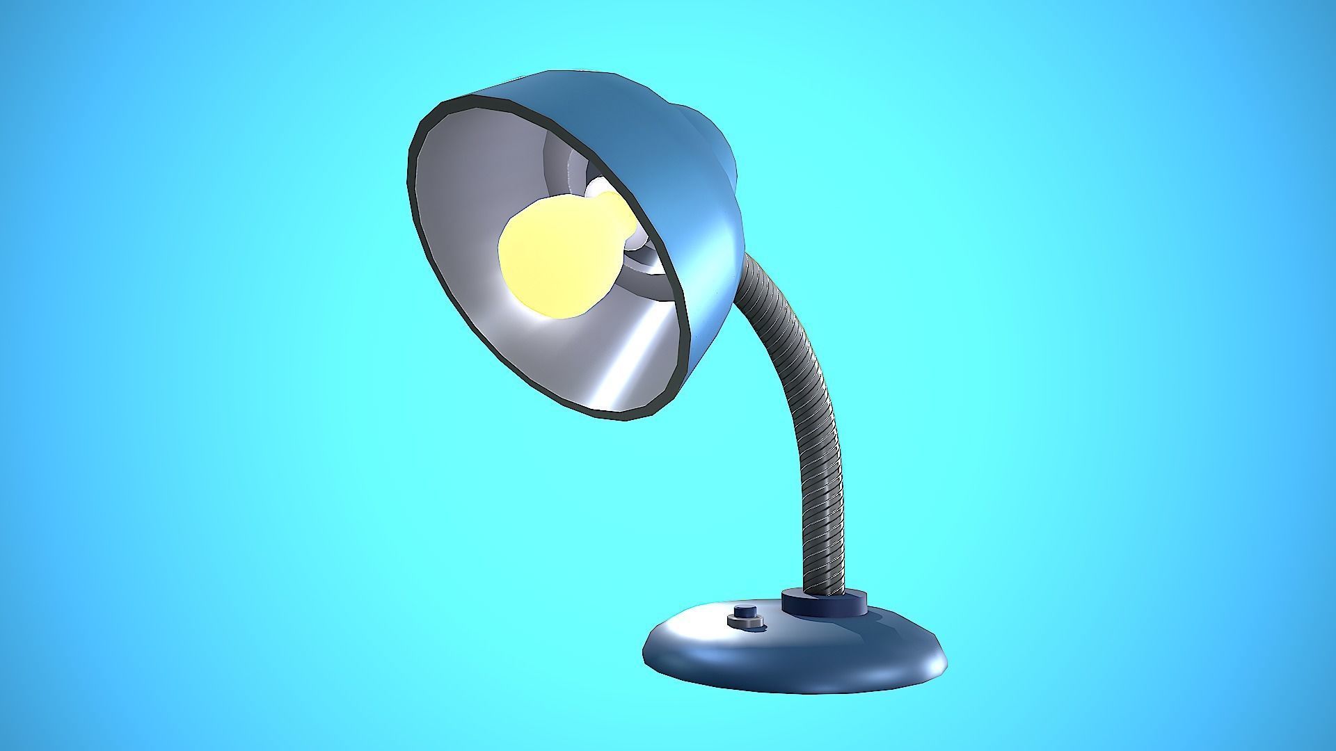 DESK LAMP CARTOON STYLIZED Low-poly 3D model_10