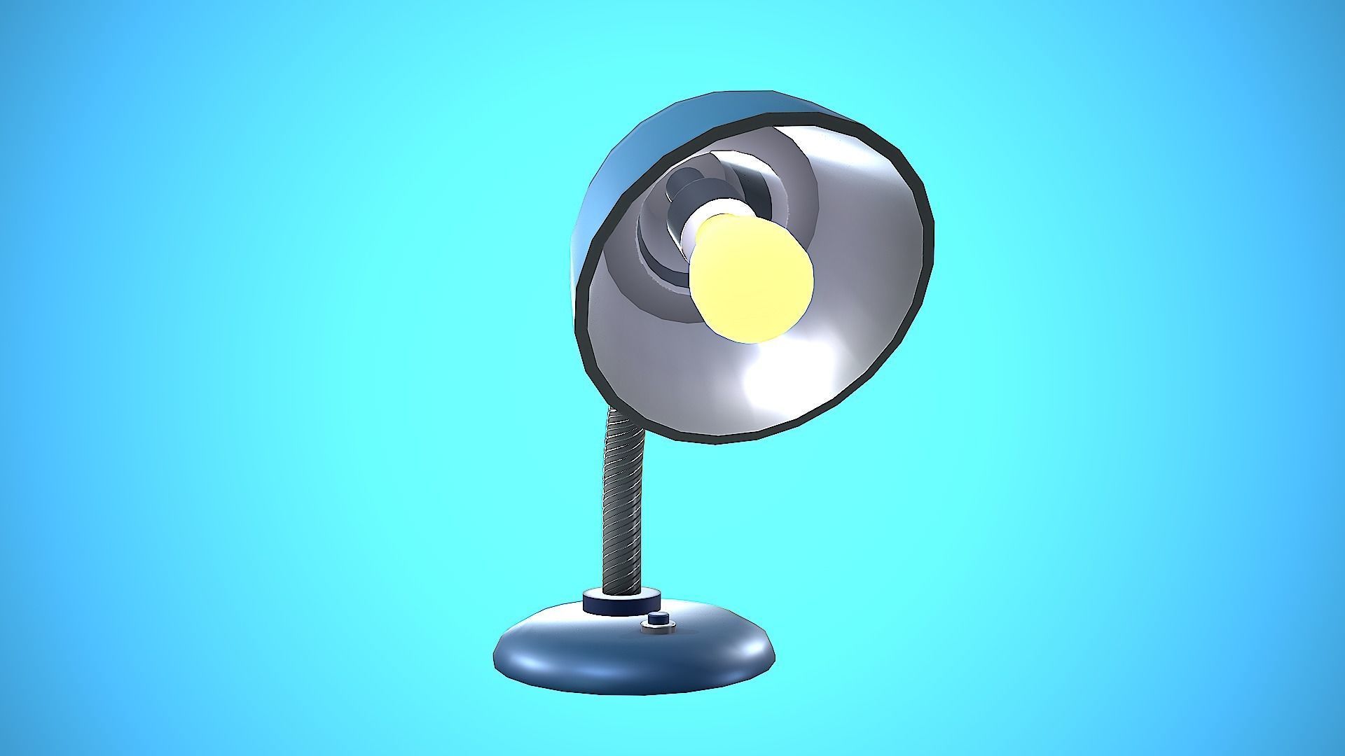 DESK LAMP CARTOON STYLIZED Low-poly 3D model_9