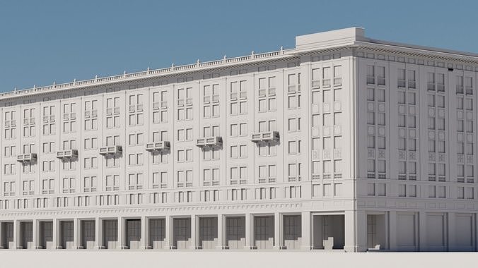 Eastern European Building 014 Low-poly 3D model 2