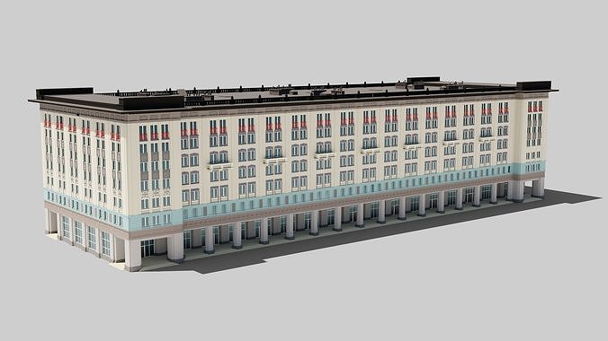 Eastern European Building 014 Low-poly 3D model 3