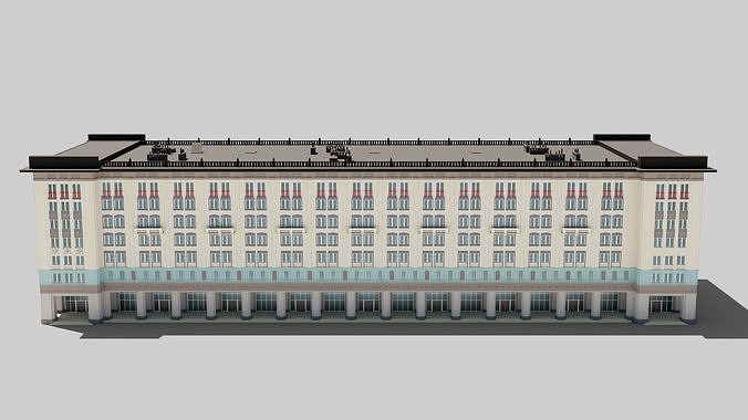 Eastern European Building 014 Low-poly 3D model 4