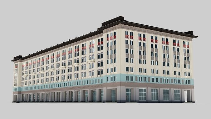 Eastern European Building 014 Low-poly 3D model 5