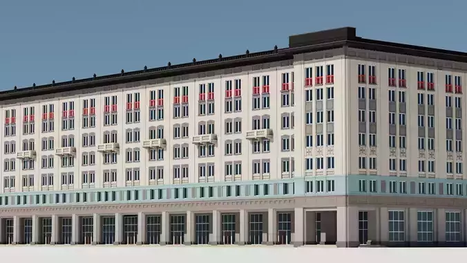 Eastern European Building 014 Low-poly 3D model
