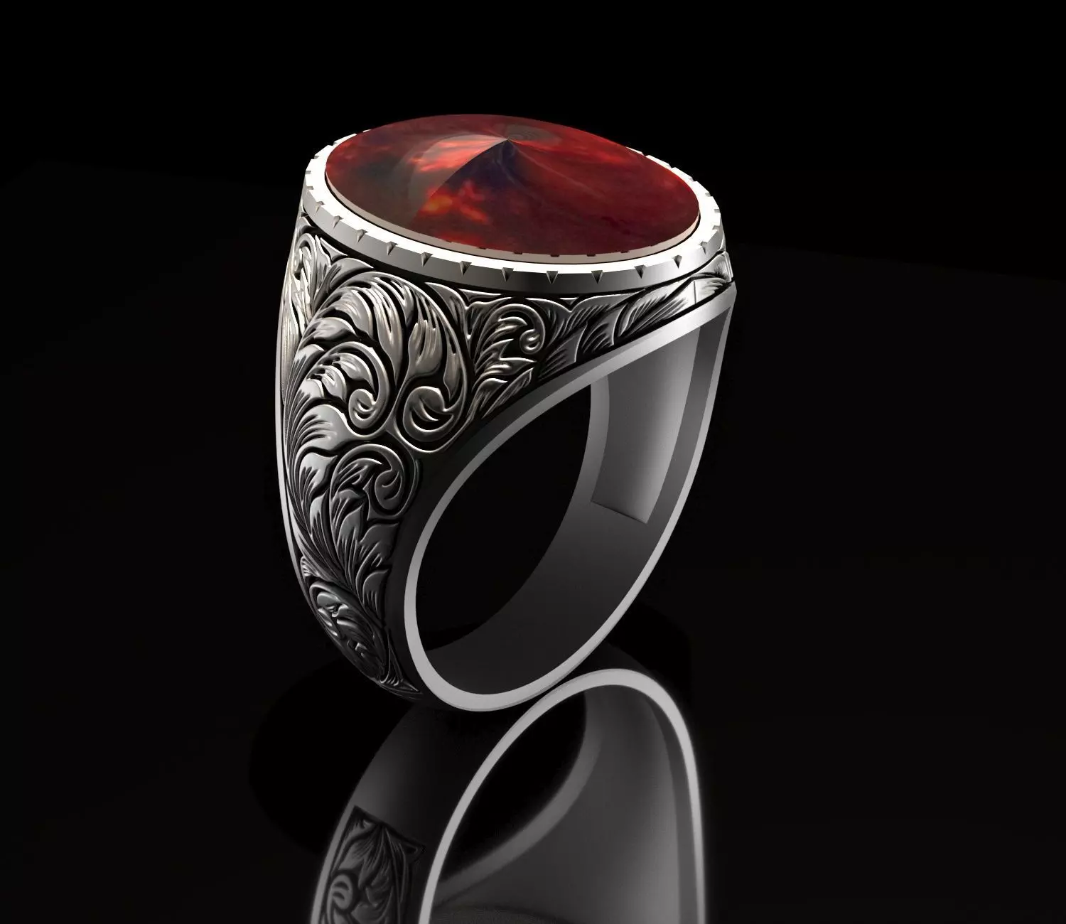 Men ring 3D print model_0