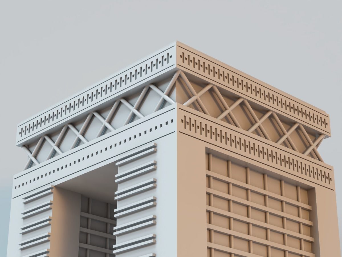 Dubai International Financial Centre DIFC 3D print model_1