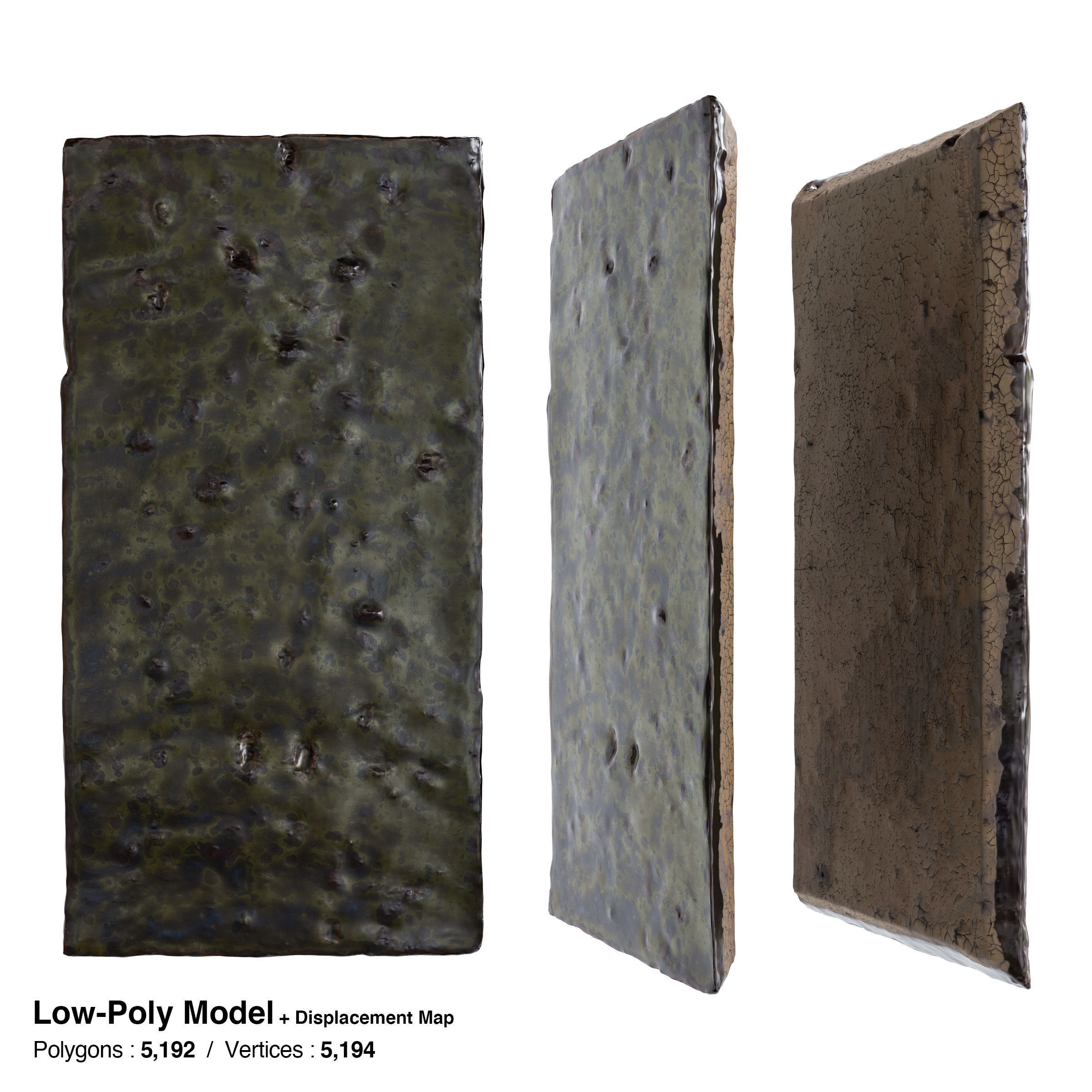 Japanese Tableware Set 7 Low-poly 3D model_8