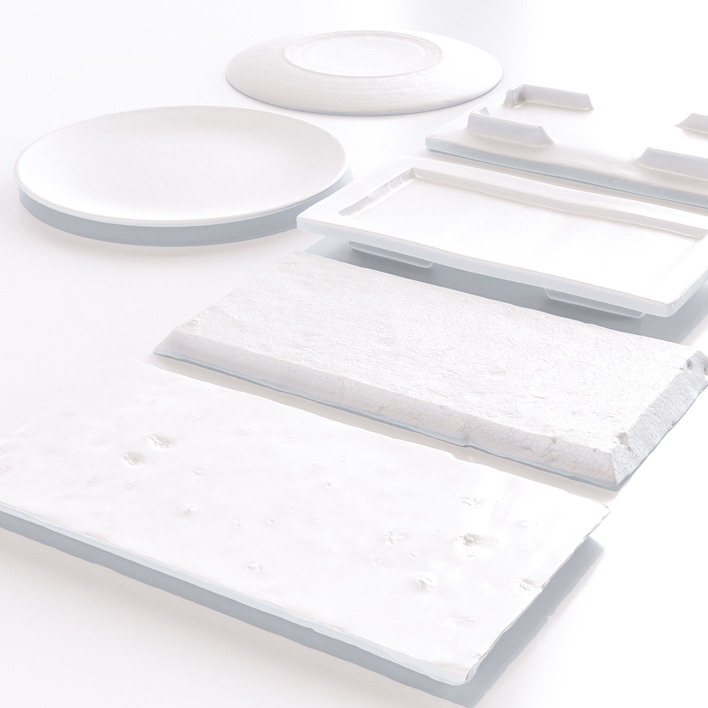 Japanese Tableware Set 7 Low-poly 3D model_1