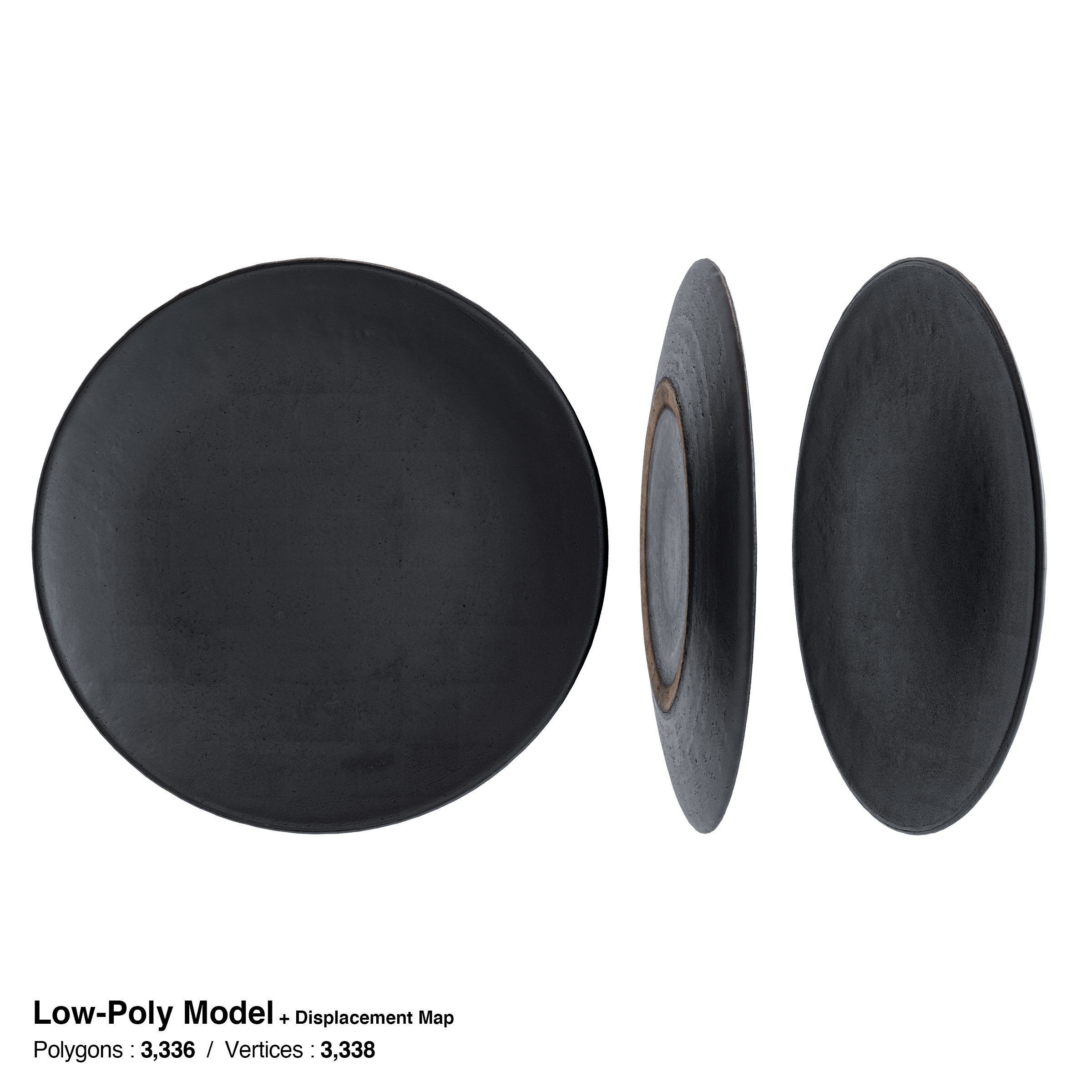 Japanese Tableware Set 7 Low-poly 3D model_2