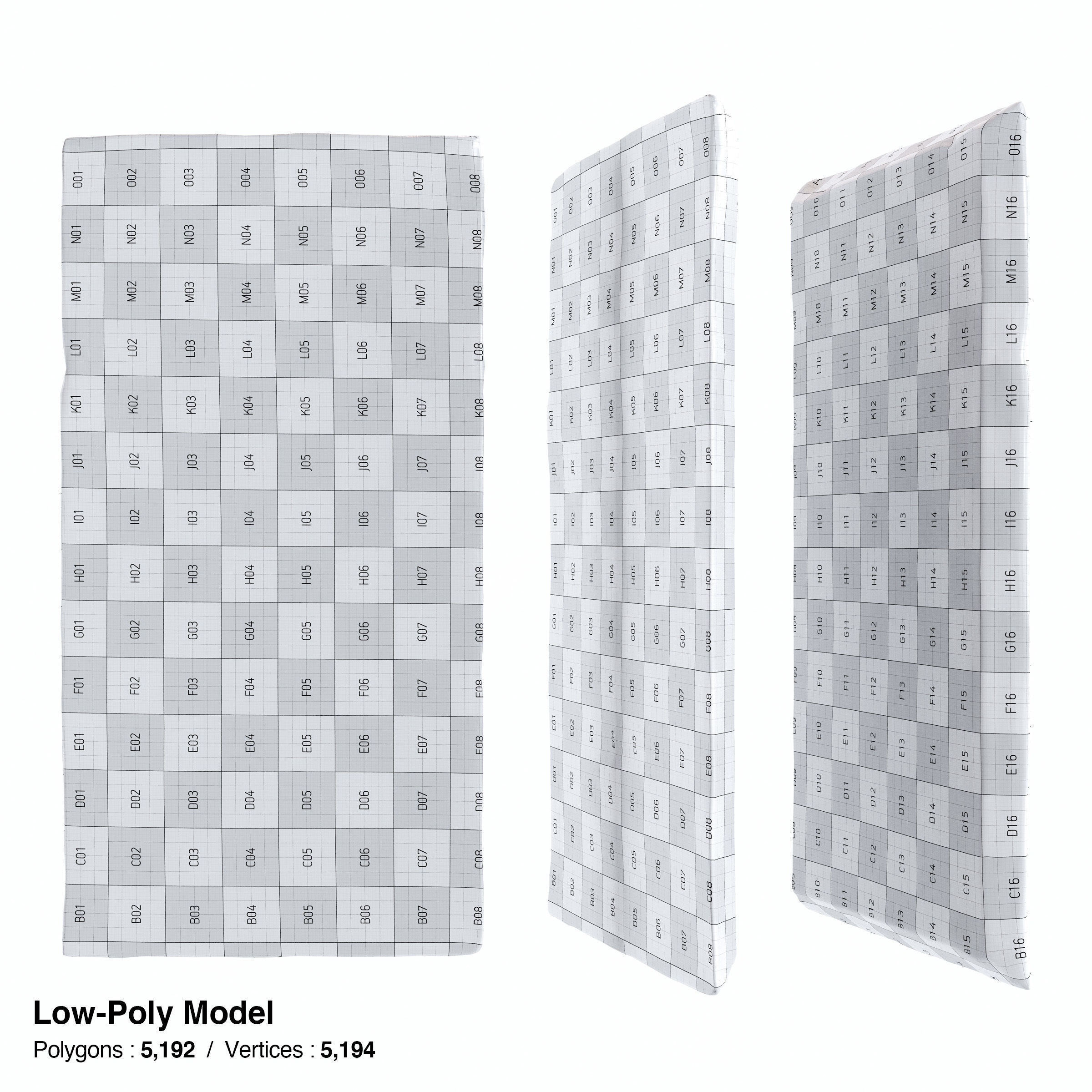 Japanese Tableware Set 7 Low-poly 3D model_10