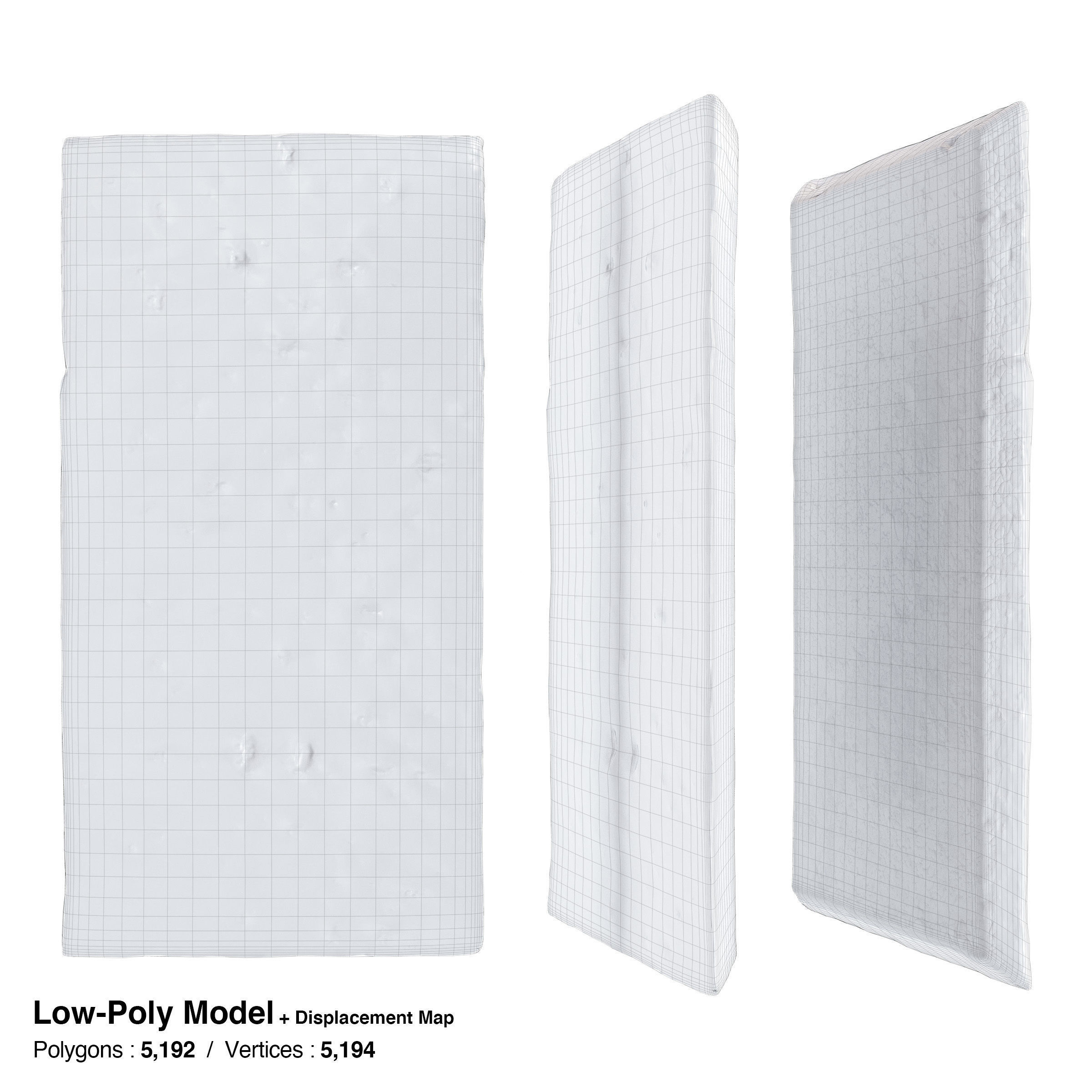 Japanese Tableware Set 7 Low-poly 3D model_9