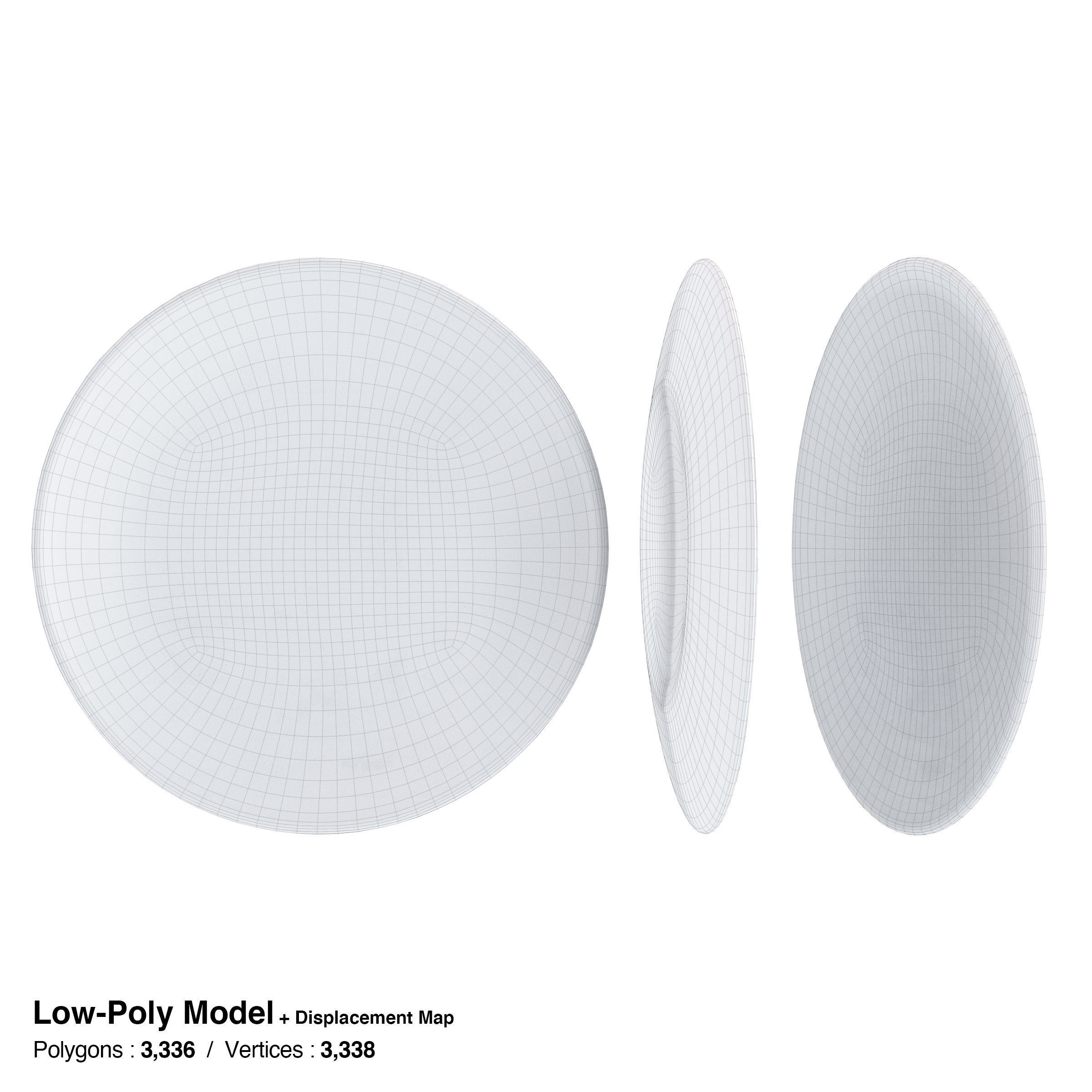 Japanese Tableware Set 7 Low-poly 3D model_3