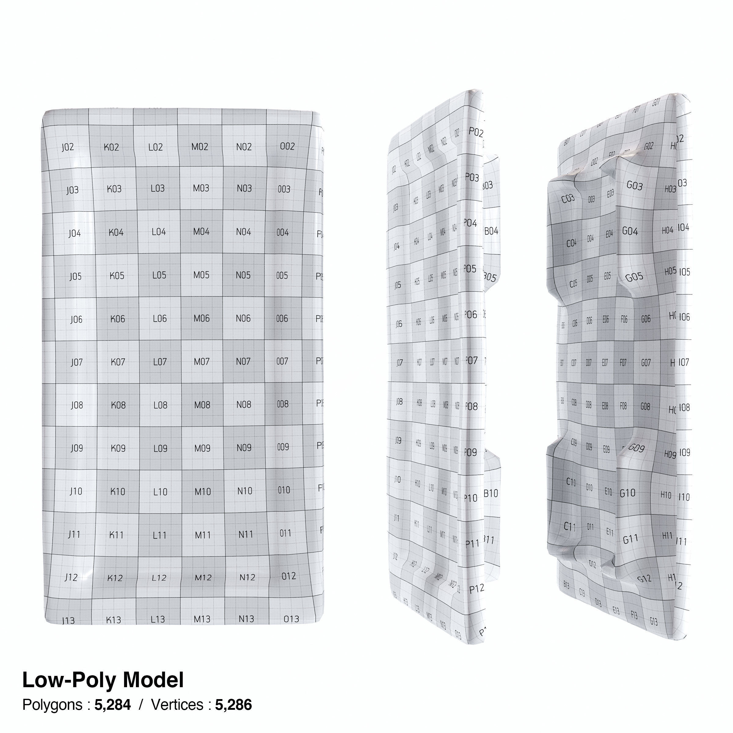 Japanese Tableware Set 7 Low-poly 3D model_16